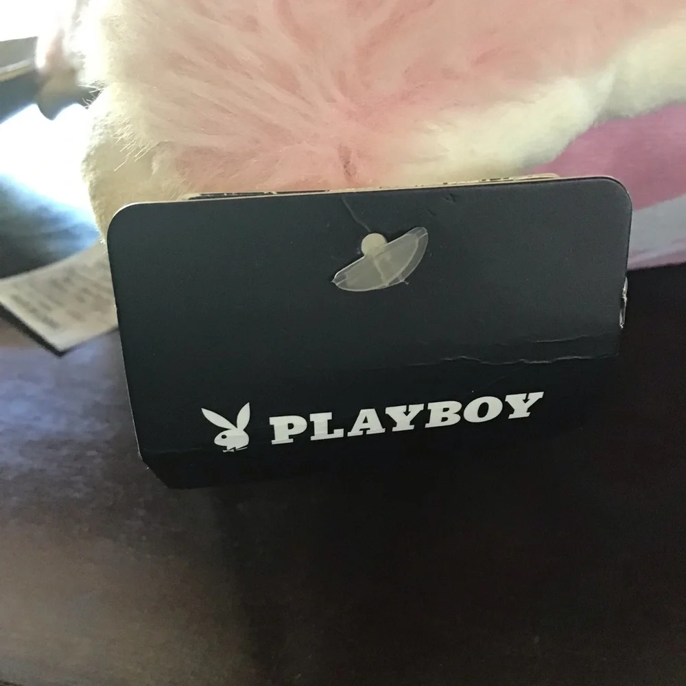 New Playboy pink fur logo pillow